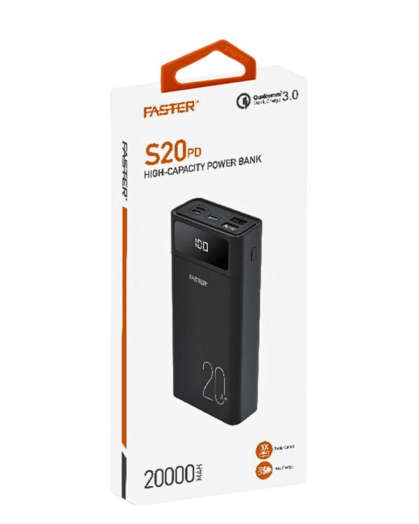 Faster S20 PD-20W Power Bank 20000mAh - Image 3